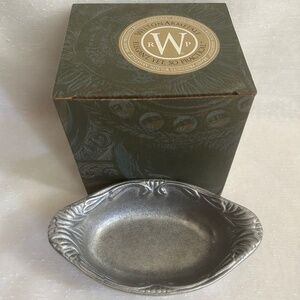 Vintage Wilton Armetale Acanthus Small Oval Gratin Serving Dish USA #373601